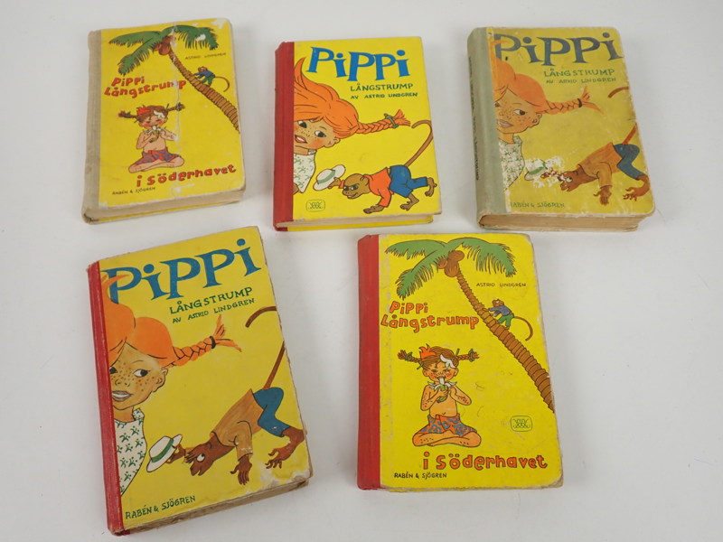 5 BÖCKER "Pippi Långstrump"