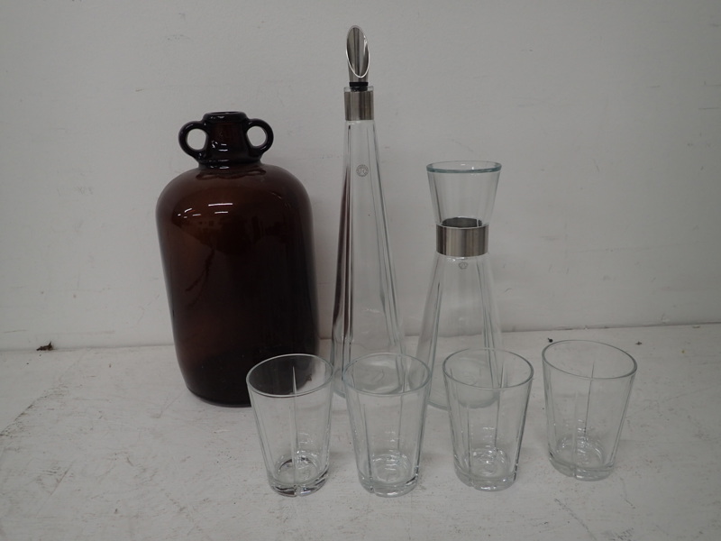 Flask,karaffer o glas H:10-40cm