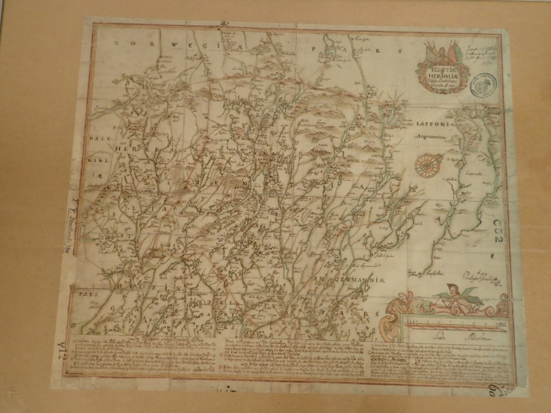 Karta "Jämtland" Tryck 42x51cm bildyta