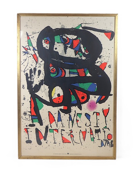 JOAN MIRÒ. RAMAD AFFISCH "AMNESTY INTERNATIONAL"