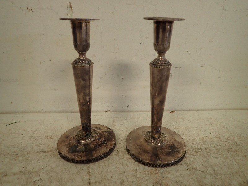 2st ljusstakar i silver 1969 K&EC H:18cm