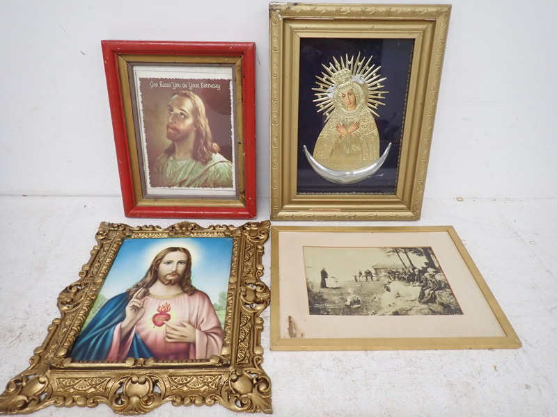 4 st TRYCK med religiösa motiv
