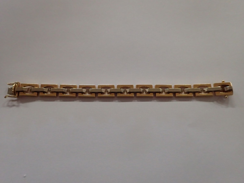 Armband 18k rött/vitt guld vikt:26,4gr