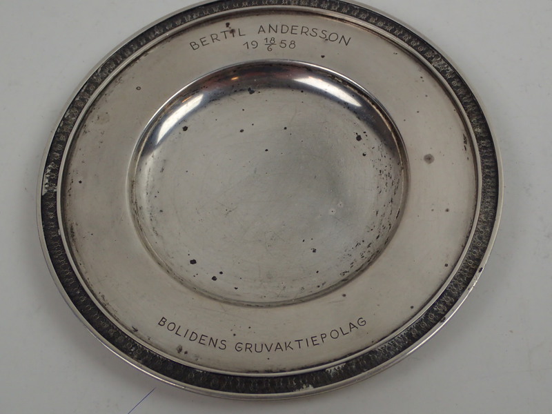 Fat i sterling silver , Borgila Boliden 1958  D:14cm