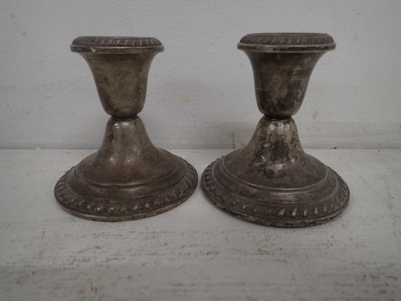2st ljusstakar i sterling silver  H:9cm