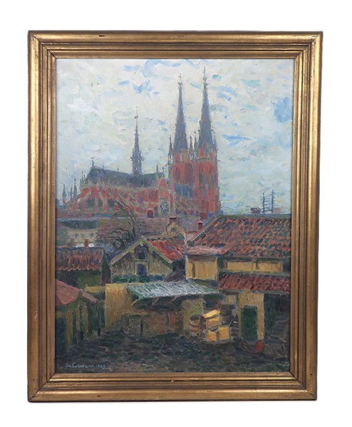 AXEL ERDMANN. "UPPSALA DOMKYRKA" 1909