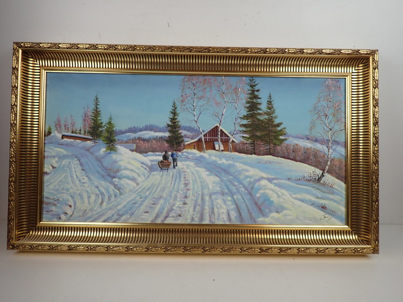 Ernst Friis, Olja på duk