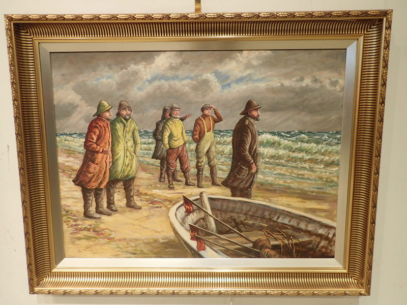 E.Friis målning på duk   59x79cm