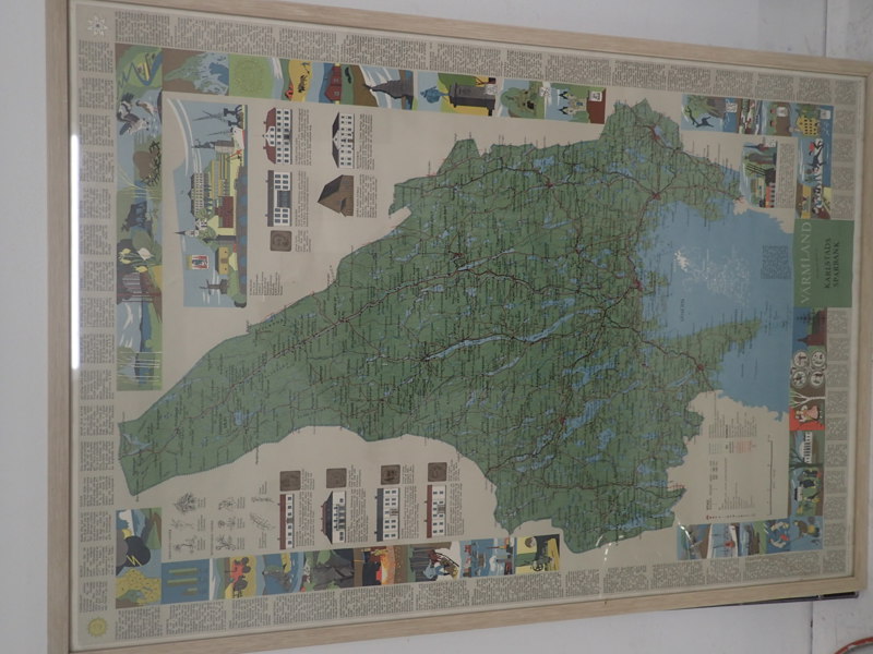 Värmlandskarta  103x63cm yttermått