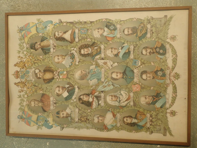 Tryck "Sveriges Regenter"  97x67cm utv.mått