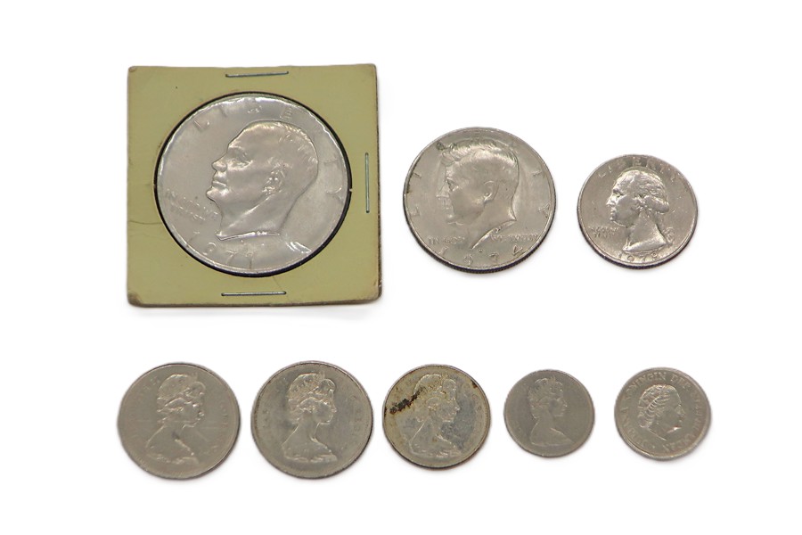 UTLÄNDSKA MYNT. USA, CANADA OCH NEDERLÄNDERNA. 1970-tal