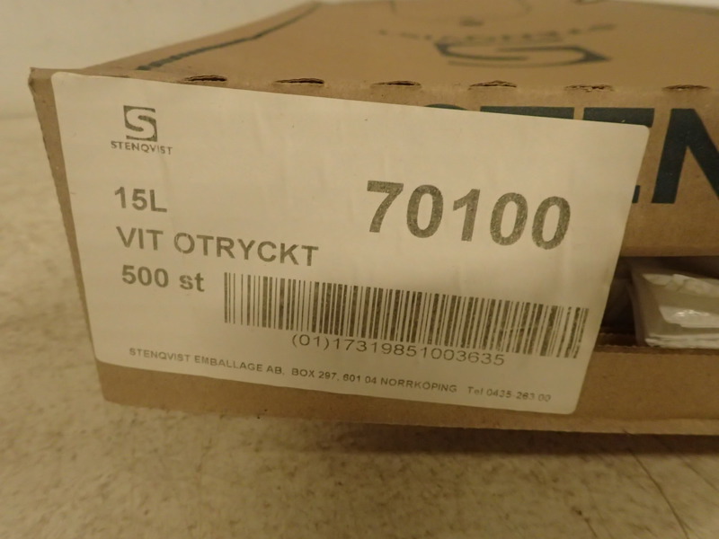 Plastkassar  500st  15L