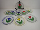 9 st ASSIETTER "Tulip" Ulrica Hydman Vallien, Kosta Boda