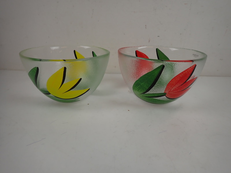 2 st SKÅLAR "Tulip" Ulrica Hydman Vallien, Kosta Boda