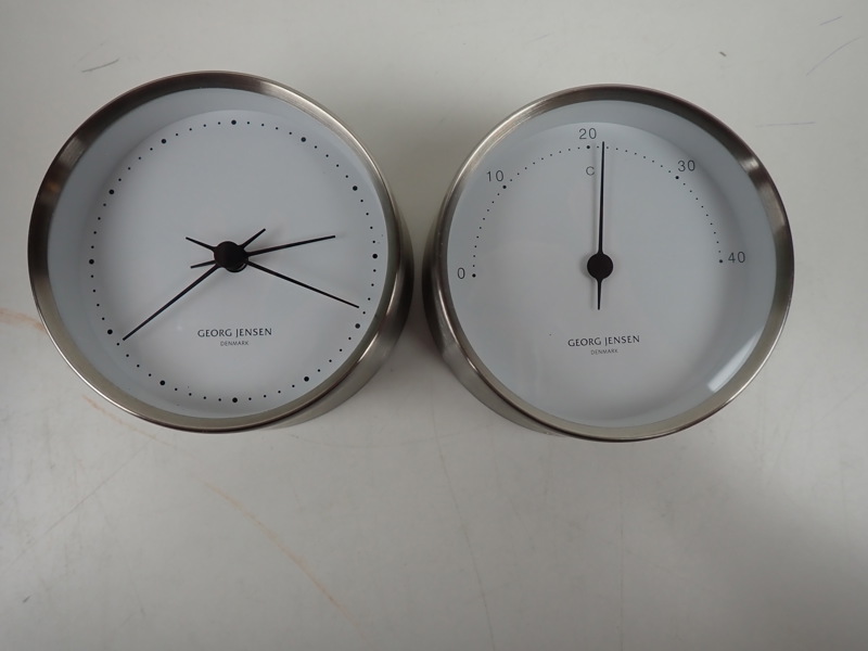 KLOCKA + TERMOMETER Georg Jensen, Denmark