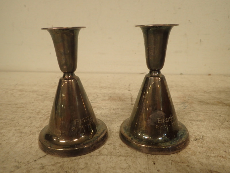 2st ljusstakar i silver H:11cm