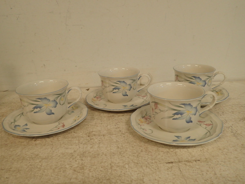 4st tekoppar med fat "Riviera" Villeroy&Boch