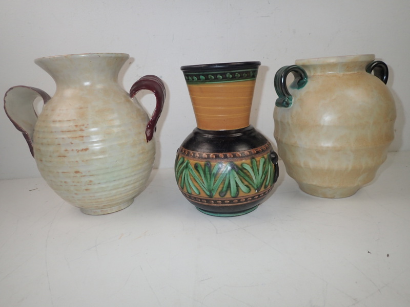 3st vaser Ekeby H:21-23cm