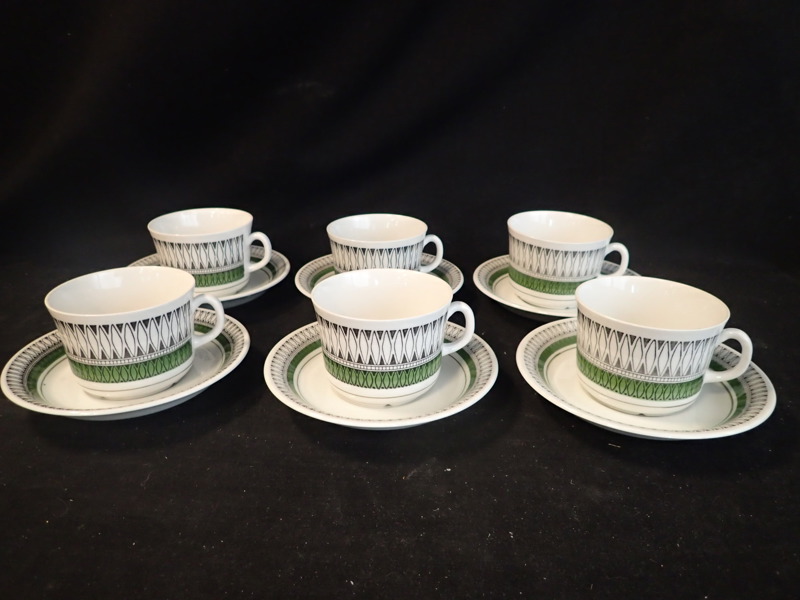 6 tekoppar med fat "Mexico" UE