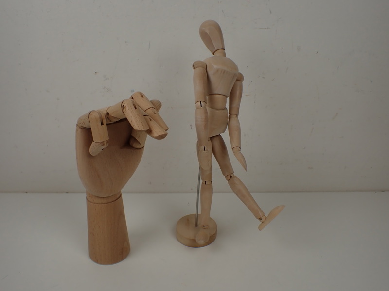 "Trämodeller" Människa + Hand