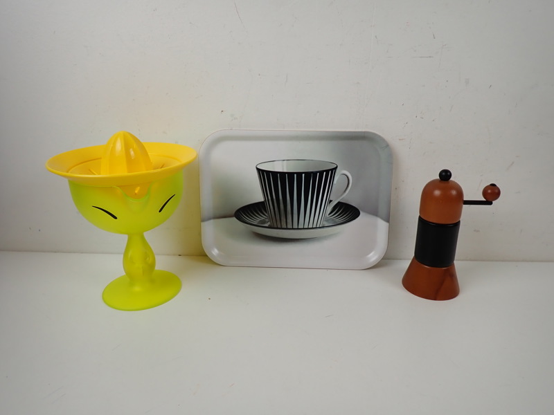 CITRUSPRESS Alessi, KRYDDKVARN Peugeot + BRICKA