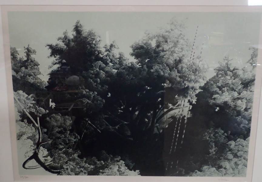 "Skogen" Gunnar Thorén, ramad litografi