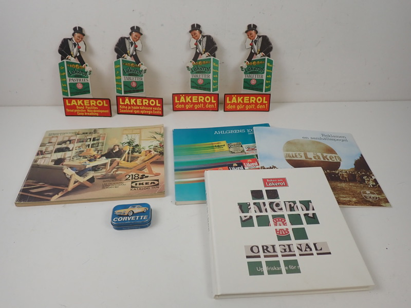 Läkerol reklam + IKEA katalog m m