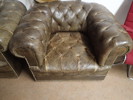 2st Chesterfield-fåtöljer i skinn