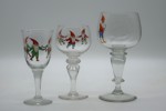 3st ÄLDRE FOTGLAS MED TOMTEMOTIV