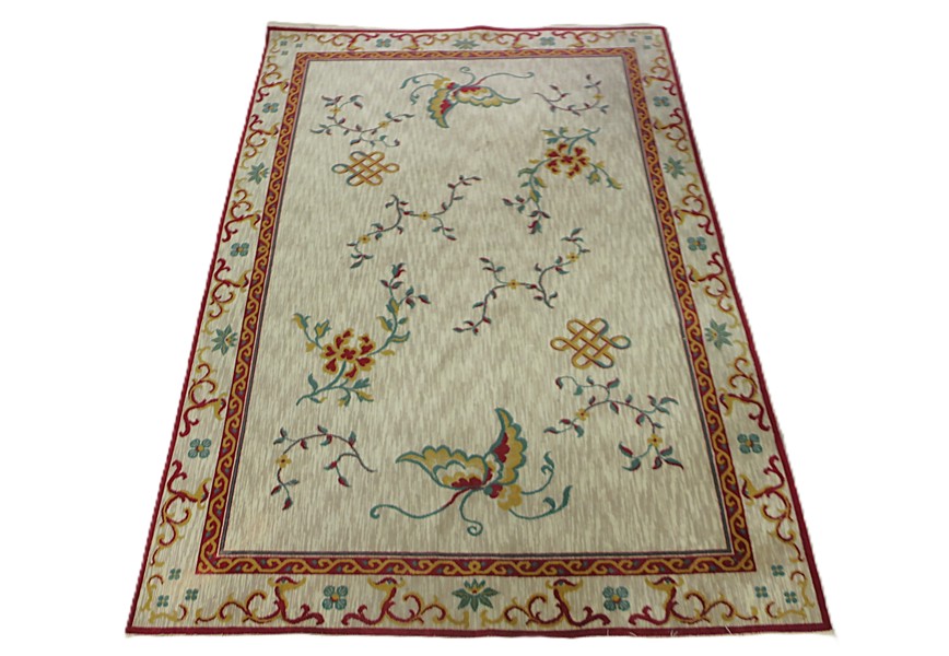 ÄLDRE MASKINKNUTEN MATTA ca 300x200