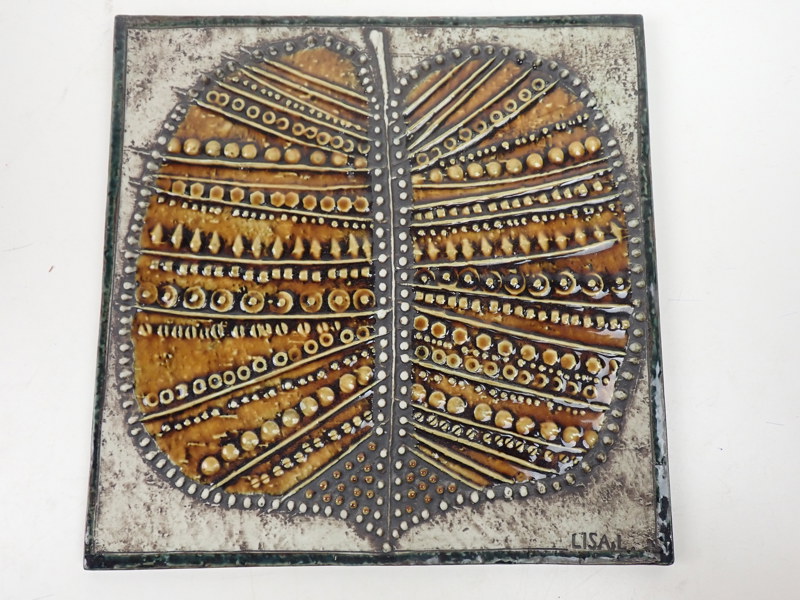 KERAMIKPLAKETT "Blad" Lisa Larsson, Gustavsberg