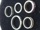5 st SILVERRINGAR