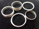 5 st SILVERRINGAR