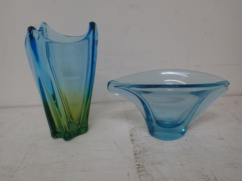 Vas  o skål   Walther Kristall ?   H:11-20cm