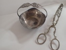 Silverskål+tång   vikt:98gr
