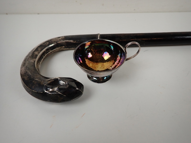 KÄPP med Silverkrycka + Punchmugg i Silver