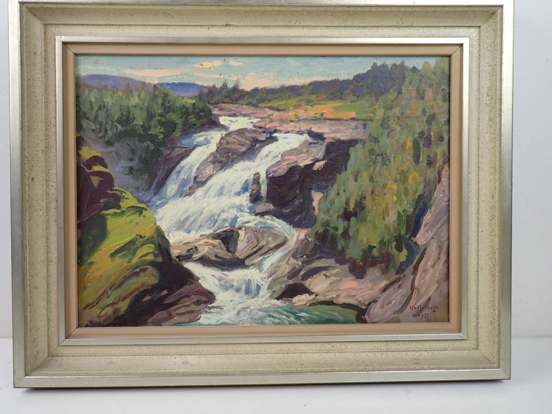 Gustav Holm 1937, Olja på pannå