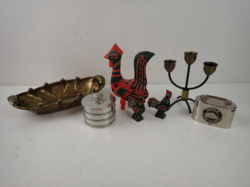 MÄSSINGFAT, LJUSSTAKE m m