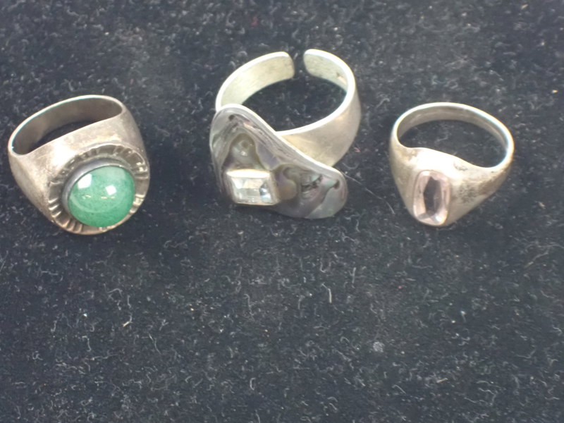 3 st SILVERRINGAR