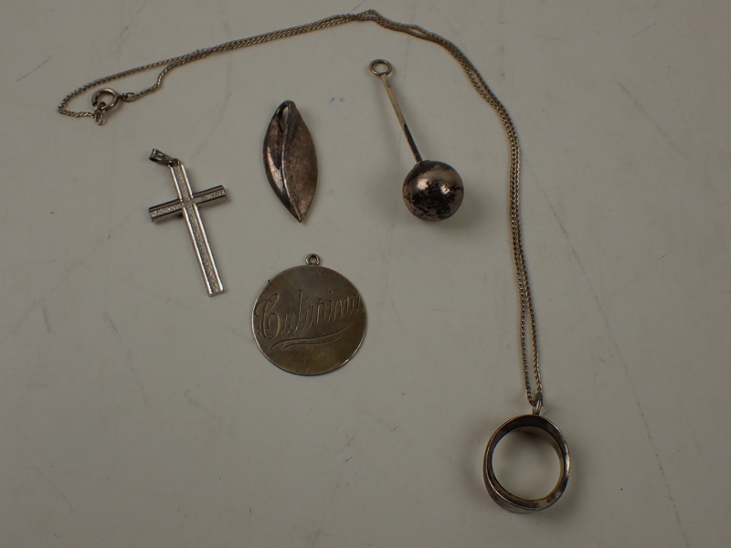 KEDJA + 5 st HÄNGEN I Silver