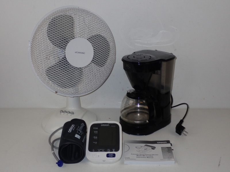 KAFFEBRYGGARE, FLÄKT, BLODTRYCKSMÄTARE