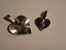 2 hängen i vitguld 18k med 4 små diamanter