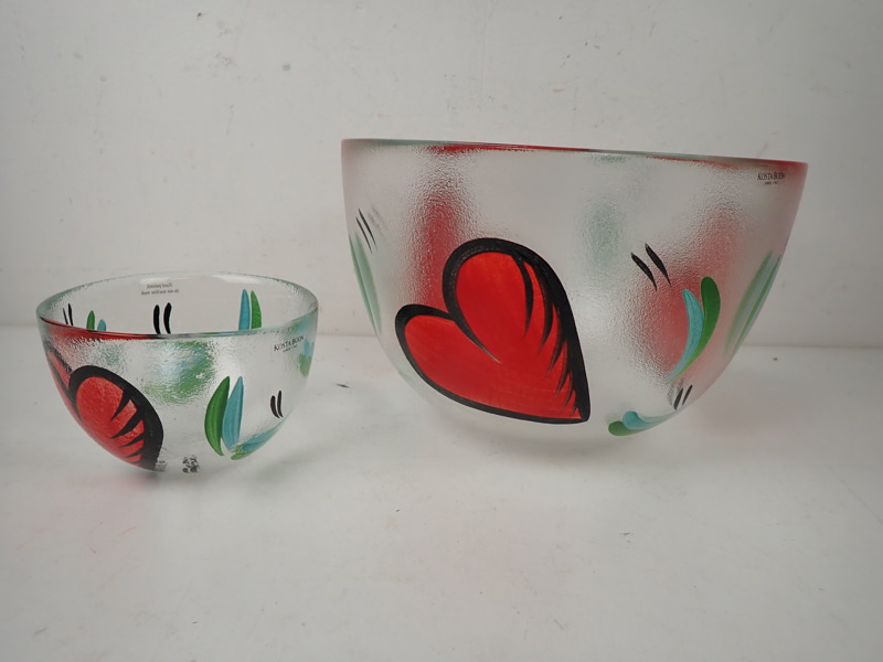 2 st SKÅLAR Ulrica Hydman Vallien, Kosta Boda