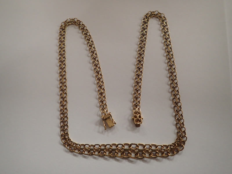 Halsband 18k X-länk   vikt:14,2gr