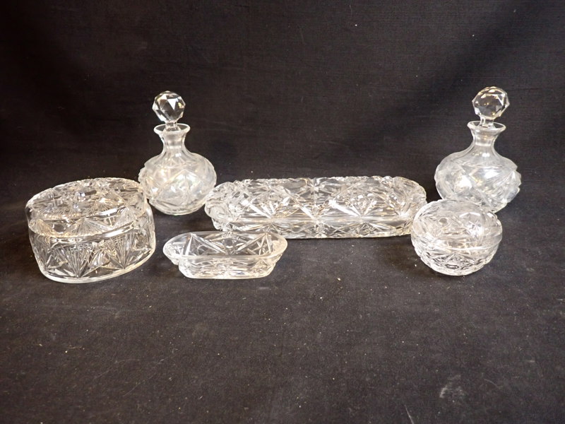 TOILETTESET 6 delar i kristall