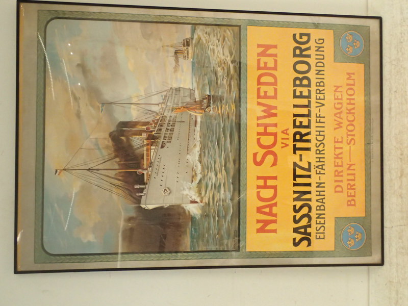 Affisch Sassnitz-Trelleborg 100x60cm