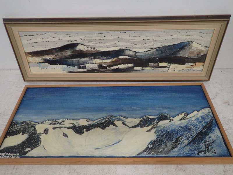 2st målade tavlor med fjällmotiv