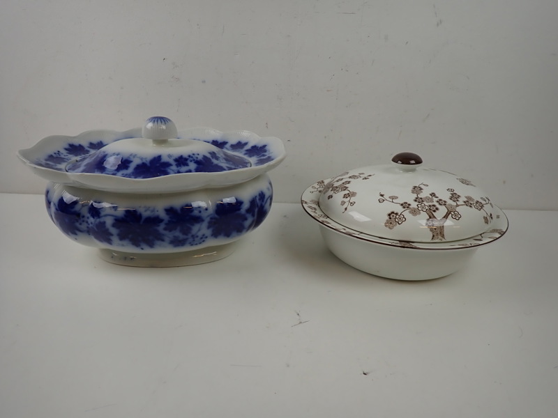 2 st TERRINER "Blå Vinrankan" "Japonika"