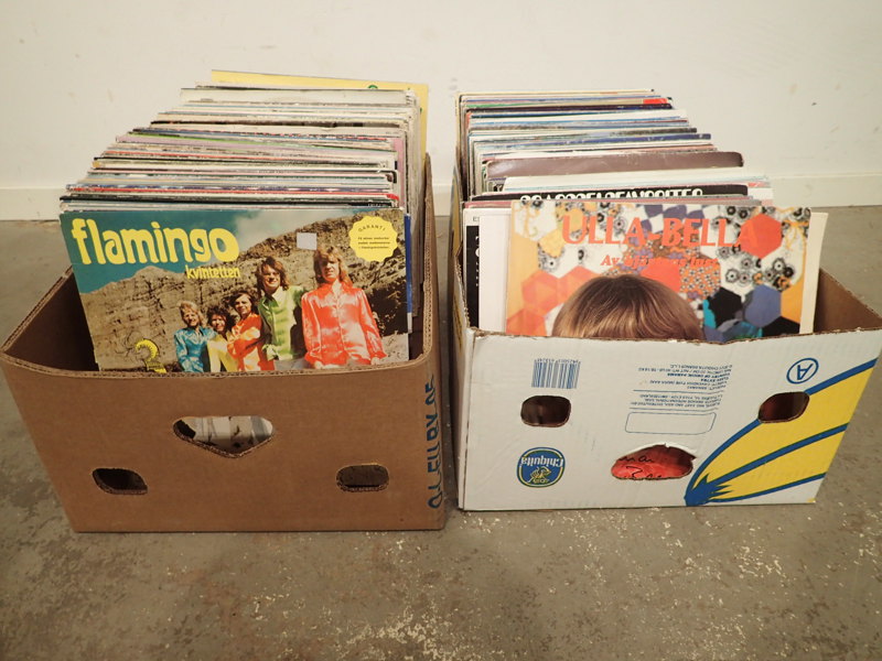 Vinylskivor LP, 2 backar mest dansband