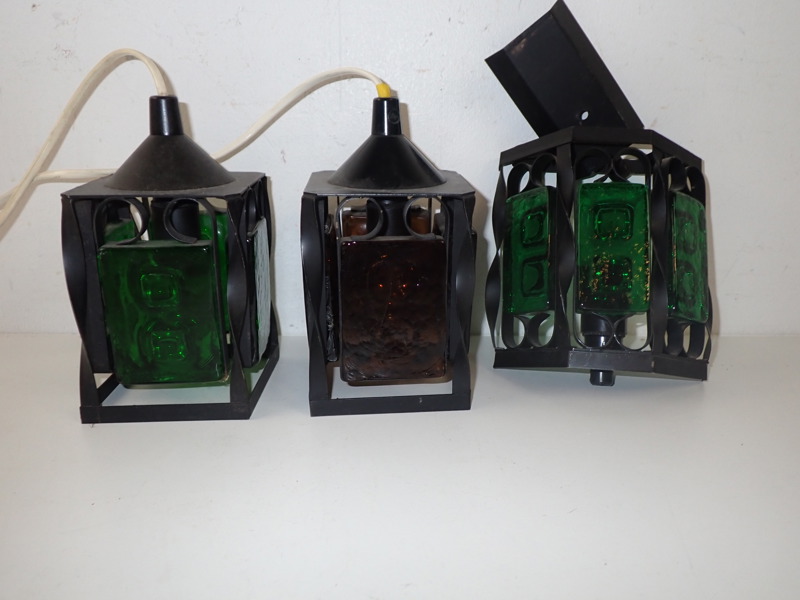 2 st FÖNSTERLAMPOR + VÄGGLAMPA